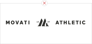 Example of a Common Mistake when using the MOVATI logo