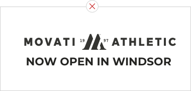 Fifth example of a Common Mistake when using the MOVATI logo