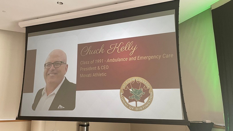Chuck Kelly recognized during annual St. Clair College Alumni of Distinction Awards